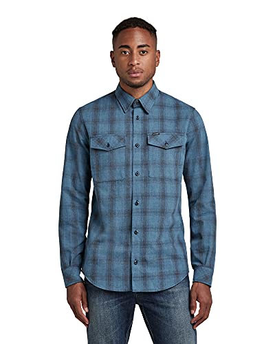 G-STAR RAW Męska koszula Marine Slim, Wielokolorowy (Lt Nitro Phill Check D20165-c857-c645), XS