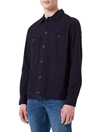 ONLY & SONS Męska koszula Onslash LS ze stretchu, granatowa, S (opakowanie 4 szt.)