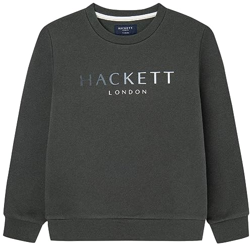 Hackett London Chłopięca bluza Hackett Crew, Zielony (ciemnozielony), 7 Lat