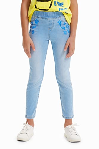 Desigual Girl's VE Legginsy dla dziewczynek, niebieskie, 14 lat, niebieski, 14 Lata