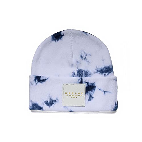 Replay Damska czapka beanie, 499 DK niebieski, Rozmiar Uniwersalny