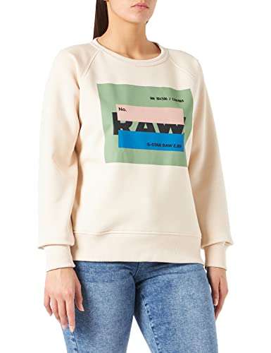 G-STAR RAW, Damski sweter kryty RAW, Weiß (Dk Talc A971-a488), S