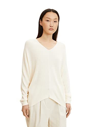 TOM TAILOR Damski sweter z rękawami nietoperza 1032593, 28130 - Soft Buttercream, XL