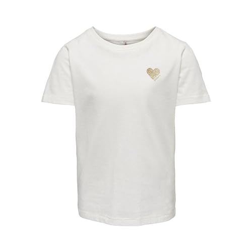 KIDS ONLY Dziewczęca Kogkita S/S Logo Top JRS Noos T-Shirt, Cloud Dancer, 158/164 cm
