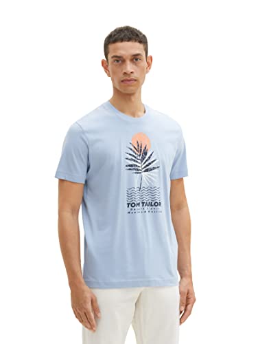 TOM TAILOR Koszulka męska 1036430, 26320-Stonington Blue, L, 26320 - Stonington Blue, L