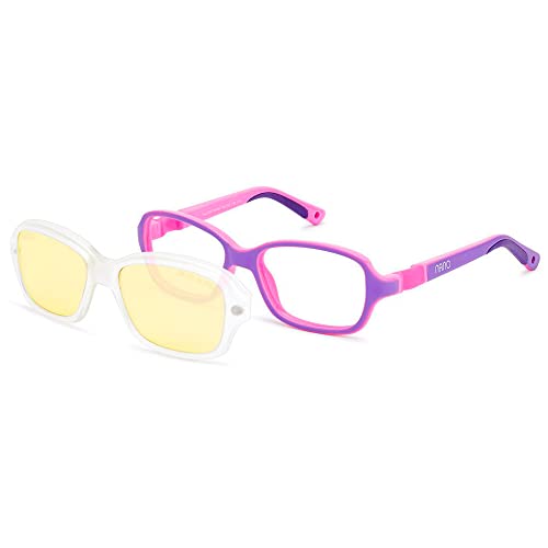 NANOVISTA Okulary Unisex dla dorosłych, Dwukolorowy Fioletowy Matowy/Różowy, 46