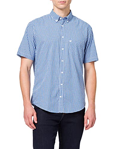 Camel Active Koszula Męska 4092175S5290, Niebieski (Strong Blue), M