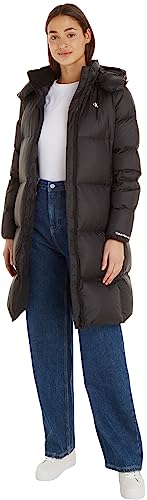 Calvin Klein Jeans Puchowe długie puchowe płaszcze damskie, Ck czarny, XS
