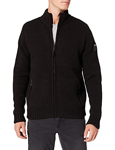 Replay Sweter męski kardigan, 098 czarny, XXL