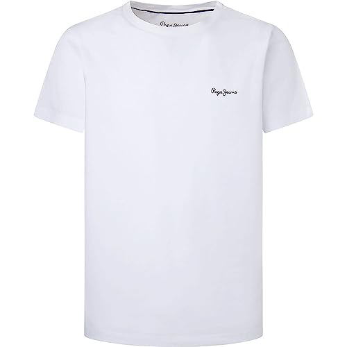 Pepe Jeans Solidna koszulka męska od piżamy, Biały (biały), M