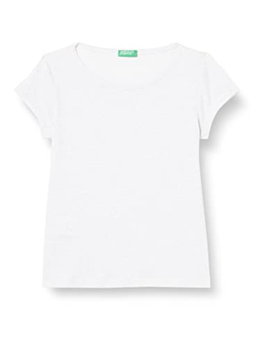 United Colors of Benetton Koszulka dziewczęca z krótkim rękawem, Bianco 101, 170 cm
