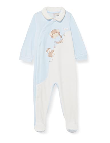 Chicco Tutina In Ciniglia Con Apertura Opaska na głowę Dziecko i malucha Ubranie do spania (1-Pack), lazurowy/biały, 56