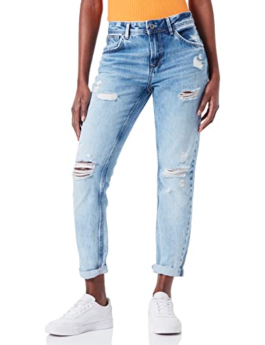 Pepe Jeans Fioletowe spodnie damskie, Niebieski (denim-wr7), 29W