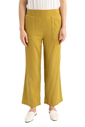 DeFacto Damskie spodnie do biegania z dzianiny na co dzień – standardowy krój, spodnie do joggingu, damskie spodnie do joggingu, dres do joggingu, Lt.khaki, 42