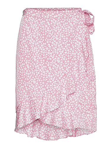 VERO MODA Vmhenna Wrap Short Skirt Ga Noos spódnica kopertowa, Geranium Pink/Aop:mini Henna Vic Aop, XL