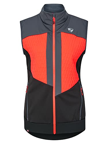 Ziener Damska kurtka softshell / hybrydowa Niya Skitour | oddychająca, wiatroszczelna, Primaloft, czerwony (hot red), 34