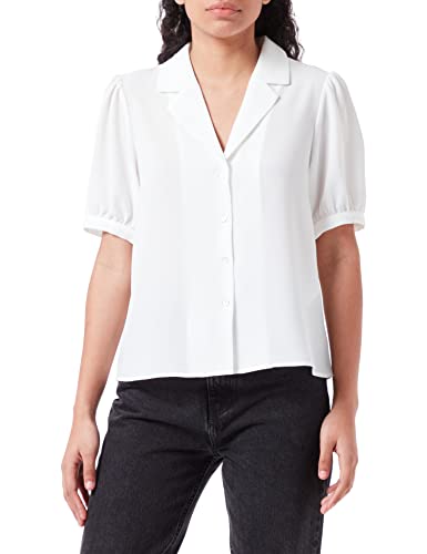 ONLY Onlwinner S/S Puff Button Shirt Noos Ptm Top, Cloud Dancer, XXL