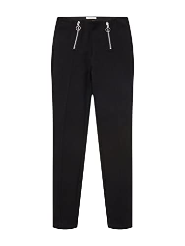 TOM TAILOR Dziewczęta Legginsy dziecięce z zamkiem błyskawicznym 1033956, 29999 - Black, 128