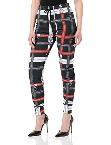 Love Moschino Damskie spodnie dresowe slim fit, Czarny, 48