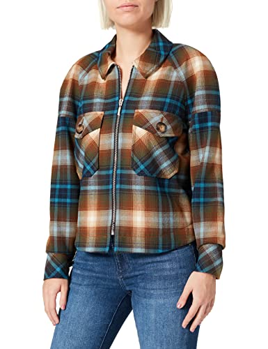 Comma CI kurtka damska długi rękaw, 59N2 woven check navy, 34