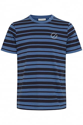 CASUAL FRIDAY Męski t-shirt CFThor 0059 Y/D w paski 183921/niebieski Bijou Blue, L, 183921 / Bijou Blue, L