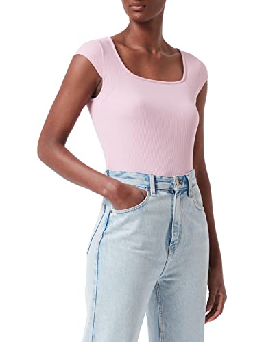 ONLY Onlanouk Life S/S Squareneck Noos Top damski, Soft Pink, XL