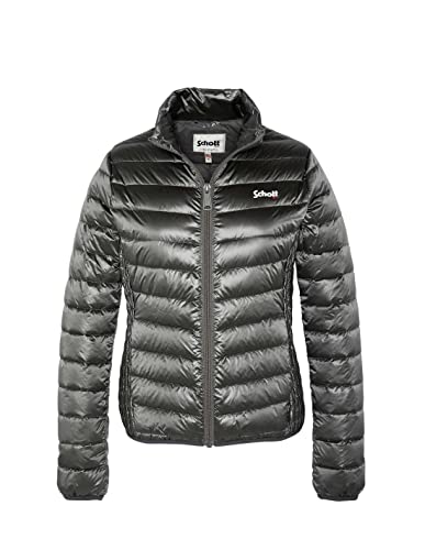 Schott NYC Bakershw Damska kurtka puchowa GARNIE Feather Schott, srebrny, XS