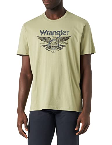 Wrangler Męski t-shirt Americana Tee T-Shirt, Tea Leaf, XL, Tea Leaf, XL