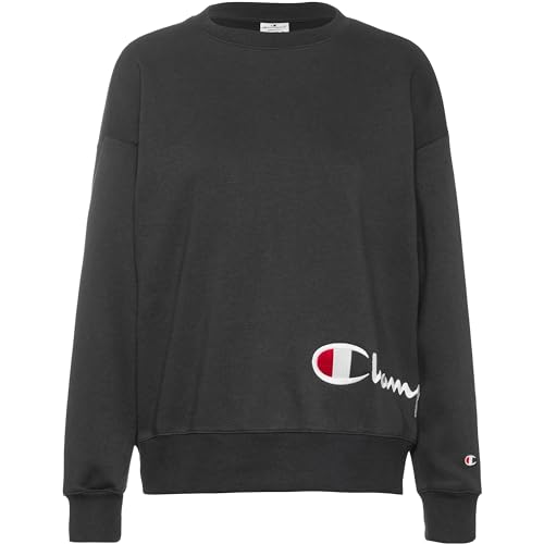 Champion Legacy American Classics W-Light Powerblend Fleece Relaxed Crewneck Bluza Damska, Czarny, M