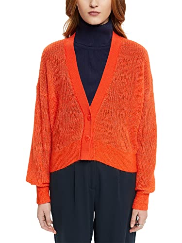 ESPRIT Collection kardigan damski, 639/Orange Red 5, XXL