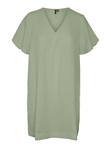VERO MODA Damska sukienka Vmnatali Nia Ss Short Dress WVN, Reseda, XL
