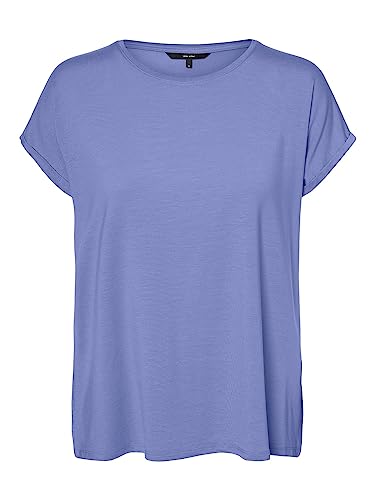 VERO MODA Damska koszulka Vmava Plain Ss Top Gajrs Noos, Jacaranda, M