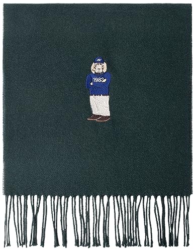 Hackett London Męski szalik Harry EMB, zielony (zielony), jeden rozmiar, Zielony (zielony), Rozmiar uniwersalny