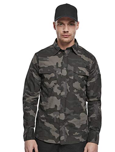 Brandit Men Slim Shirt koszula męska 4005, ciemne moro, S