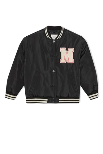 DeFacto Girl's Outer Wear Mont, czarny, 6-7 Lata