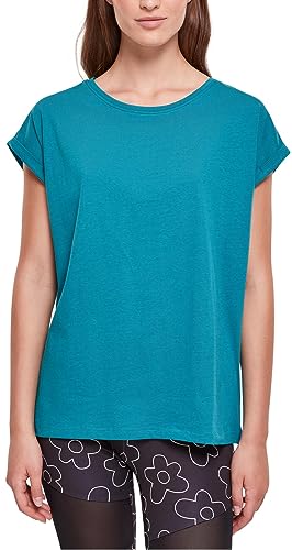 Urban Classics Damski t-shirt damski ze stretchu z dżerseju, zielony, M