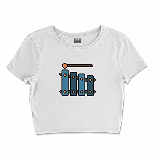 Bona Basics, Damski T-shirt basic, z nadrukiem cyfrowym, 100 bawełny, biały, swobodny, damski top, rozmiar: L, biały, L Krótki