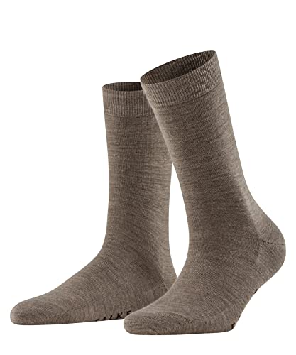 FALKE Kobiety Skarpety Softmerino W SO Wełna Merynosa Bawełna jednokolorowe 1 Para, Brązowy (Pebble 5810), 37-38