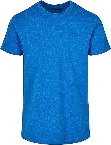 Build Your Brand Męski t-shirt Basic Round Neck, klasyczny krój dostępny w wielu kolorach, rozmiary XS-5XL, kobaltowy niebieski, L