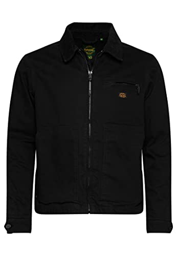 Superdry Męska kurtka Casual, Bison Czarny, 3XL