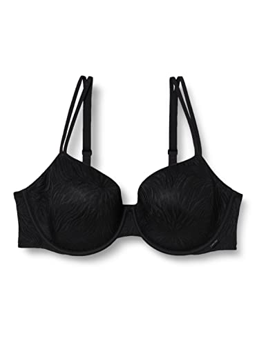 Calvin Klein Lekko wyściełana Demi Biustonosz Demi-Plunge Kobiety, Czarny 001, 80B