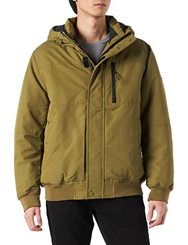 Tommy Jeans TJM Tech męska kurtka bomberka, Jednolita oliwka, M