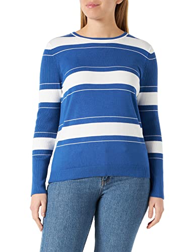 Gerry Weber Sweter damski, Niebieski/Ecru/Bia?e paski, 38