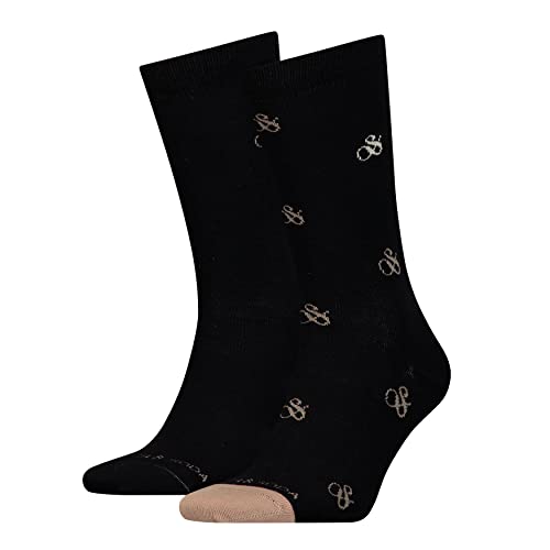 Scotch & Soda Męskie skarpety klasyczne (2 sztuki), czarny, 43 EU