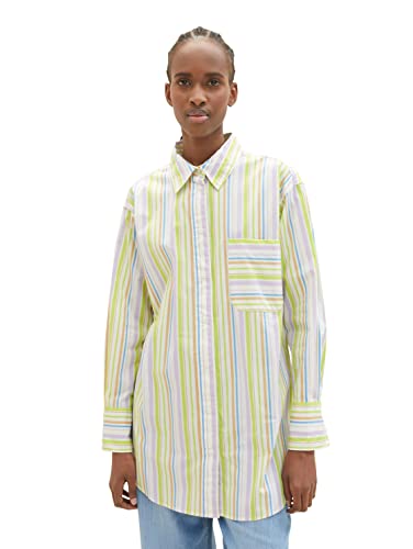 TOM TAILOR Denim Damski bluzka w paski 1032792, 31111 - Multicolor Vertical Stripe, XL