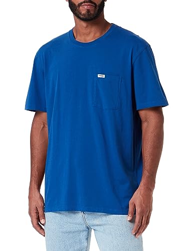Wrangler Koszulka męska typu Pocket Tee, niebieski (True Blue), XXL