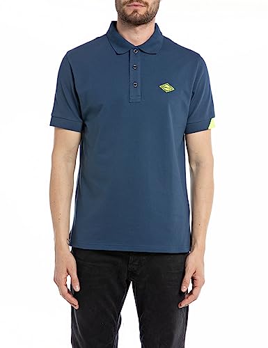 Replay Męska koszulka polo, Navy 082, L