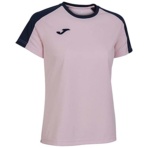 Joma Eco Championship T-shirt damski z krótkim rękawem, różowy, granatowy, M (DE)
