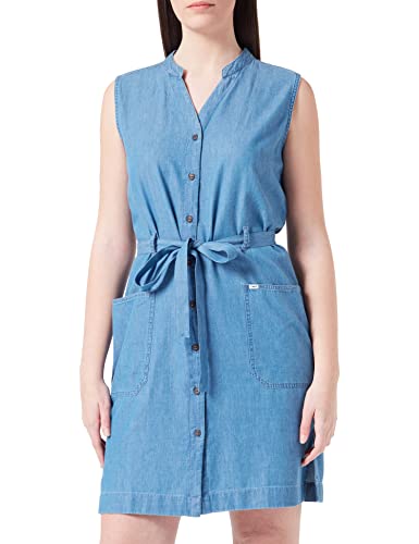 Lee Damska letnia sukienka na co dzień, Washed Blue, rozmiar XL (DE), Washed Blue, XS
