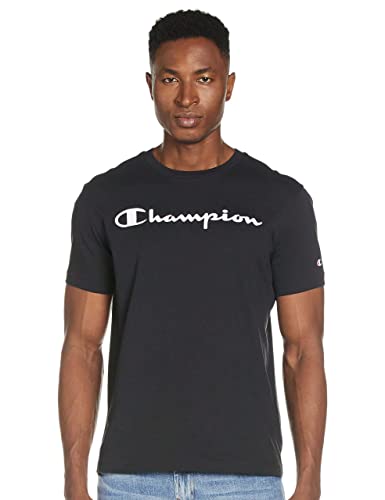 Champion T-shirt męski Legacy Classic Logo S/S, czarny, S
